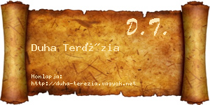 Duha Terézia névjegykártya
