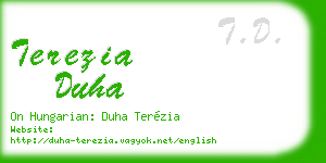 terezia duha business card